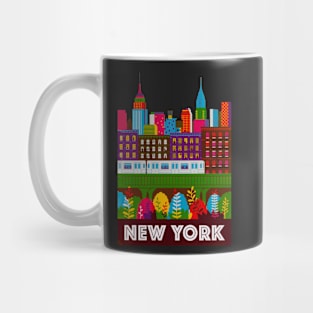 Vintage Style NYC Skyline Mug